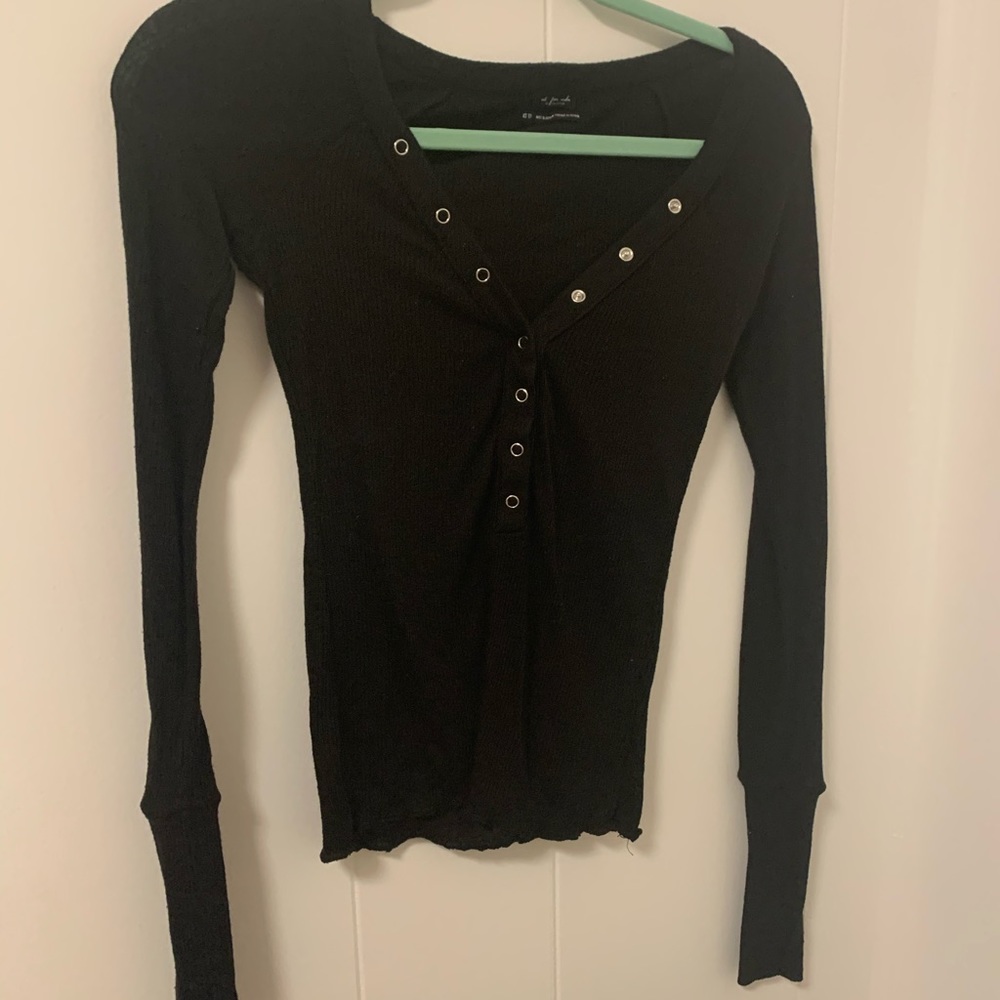 Urban outfitters black henley